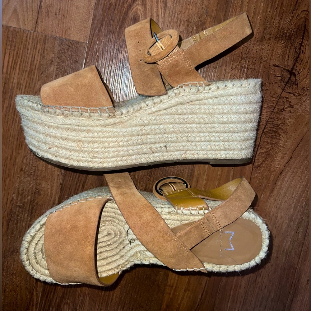Marc Fisher Platform Burlap Sandal